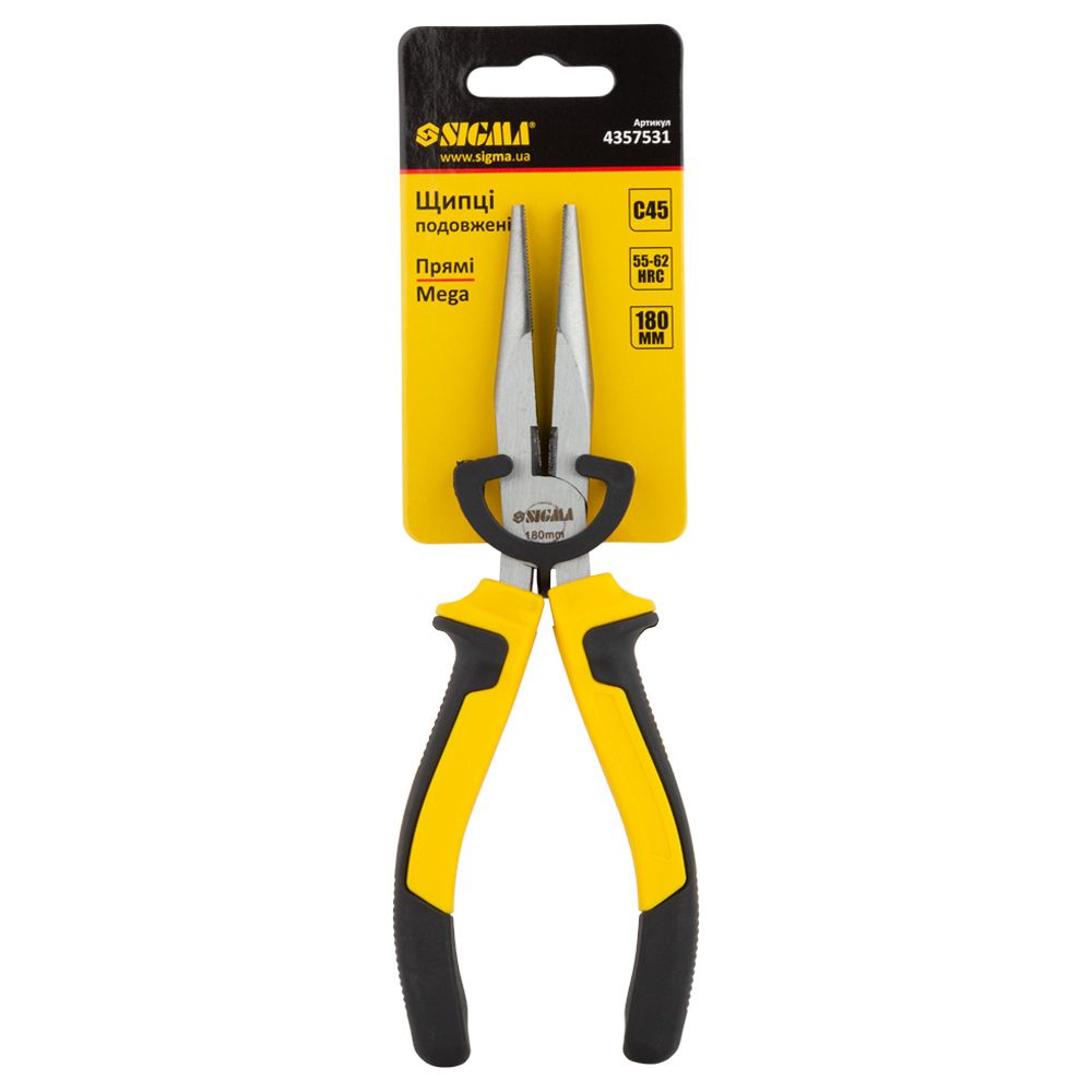 Длинногубцы Sigma Standard прямые 180 мм