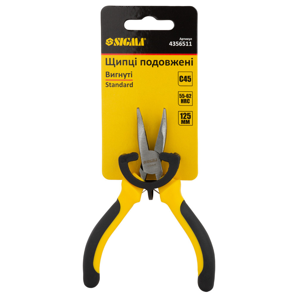 Длинногубцы Sigma Standard изогнутые 125 мм