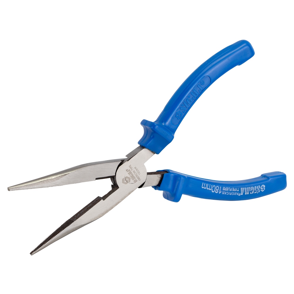 Длинногубцы Sigma синие прямые 180 мм