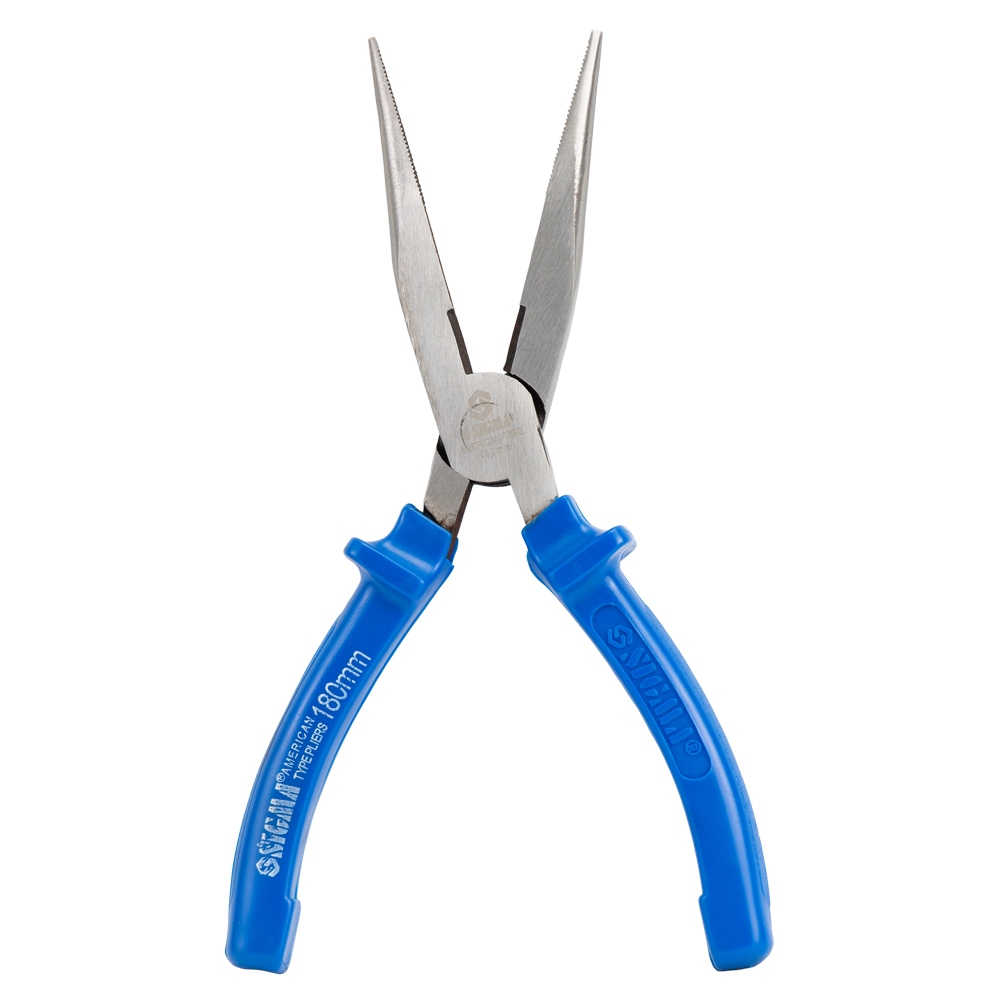 Длинногубцы Sigma синие прямые 180 мм