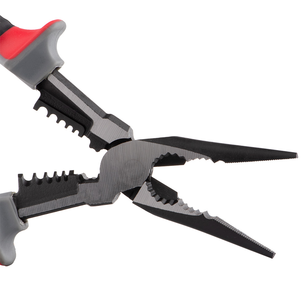 Длинногубцы Ultra CrV многофункциональные со съемником изоляции 225 мм AWG 8, 10, 12, 14, 16 (1.28-3.27 мм)