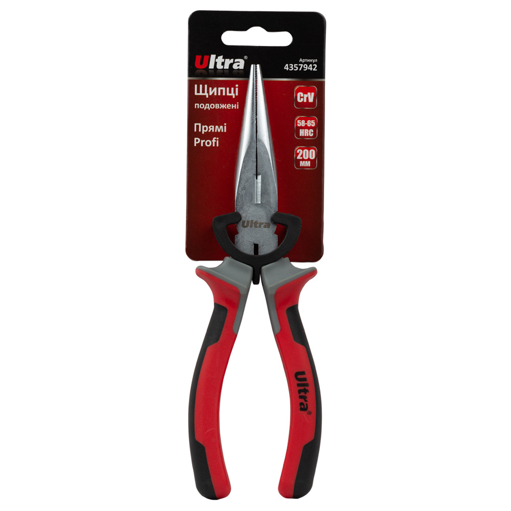 Довгогубці Ultra Profi CrV прямі 200 мм
