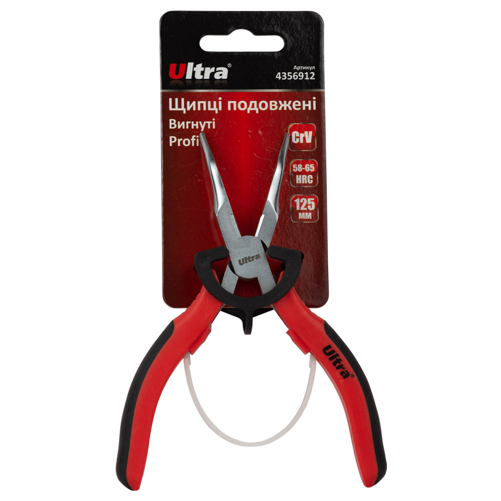 Довгогубці Ultra Profi CrV вигнуті 125 мм