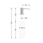 Дозатор для миючого засобу Lidz Acsis LA29 Brushed Steel, круглий (LDACSLA29BRU49828)