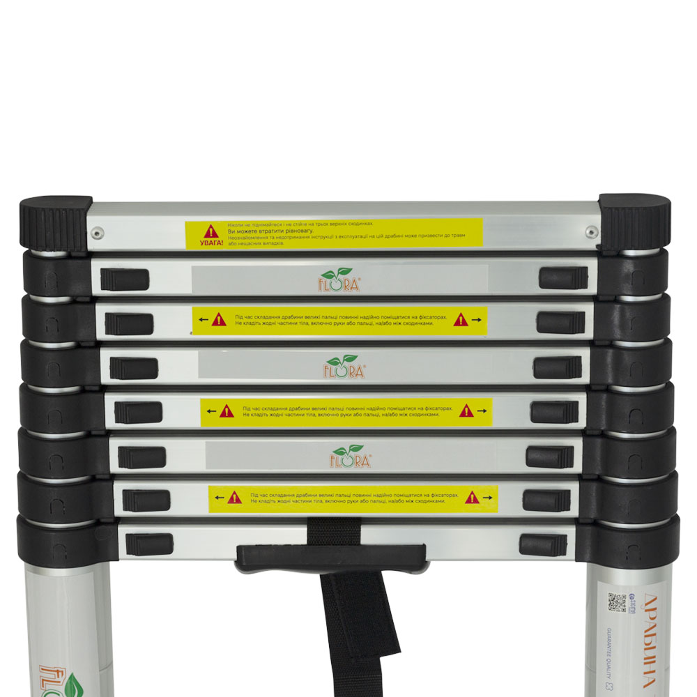 Драбина Flora телескопічна 9 сходинок 2.6 м