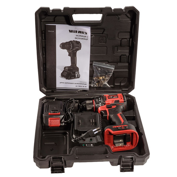 Дрель-шуруповерт аккумуляторный Vitals Master AU 1832c BL Kit