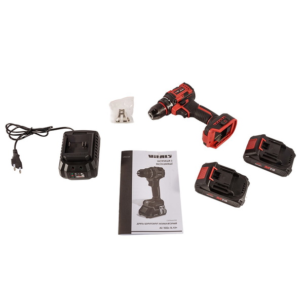 Дрель-шуруповерт аккумуляторная Vitals Master AU 1832c BL Kit+
