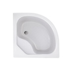 Душова кабіна Lidz Latwa SC90 х 90.SAT.HIGH.FR напівкругла, скло Frost 4 мм + Душовий піддон Lidz KAPIELKA ST90 х 90 х 41, з панеллю