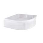Душова кабіна Lidz Latwa SC90 х 90.SAT.MID.FR напівкругла, скло Frost 4 мм + Душовий піддон Lidz KAPIELKA ST90 х 90 х 26, з панеллю