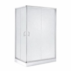 Душова кабіна Lidz Wawel SC100 х 80.SAT.LOW.FR, скло Frost 5 мм + Душовий піддон Lidz KAPIELKA ST100 х 80 х 14