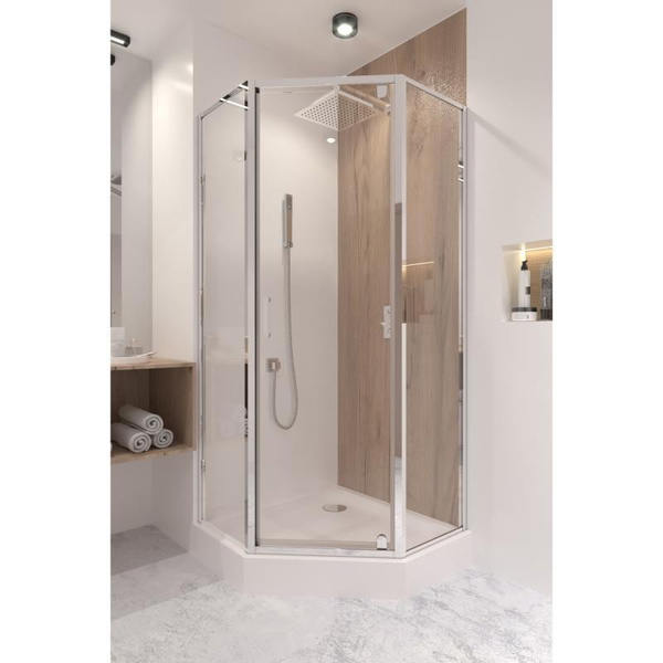 Душова кабіна Qtap 90 х 90 см, скло Clear, CalcLess, 6 мм без піддона (Leo CRM10995-AC6)