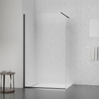 Душова перегородка Qtap Walk-In Standard BLM201.C8 100 х 200 см, скло Clear 8 мм, покриття CalcLess