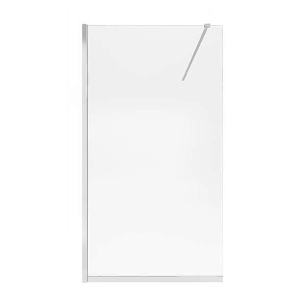 Душова перегородка Qtap Walk-In Standard CRM2011.C8 110 х 200 см, скло Clear 8 мм, покриття CalcLess