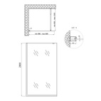 Душова перегородка Qtap Walk-In Standard CRM209.C8 90 х 200 см, скло Clear 8 мм, покриття CalcLess