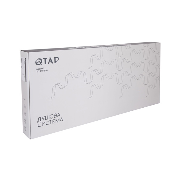 Душова стійка універсальна Qtap Plava на два споживача 1015 мм прямокутна Chrome (QT1001CRM)