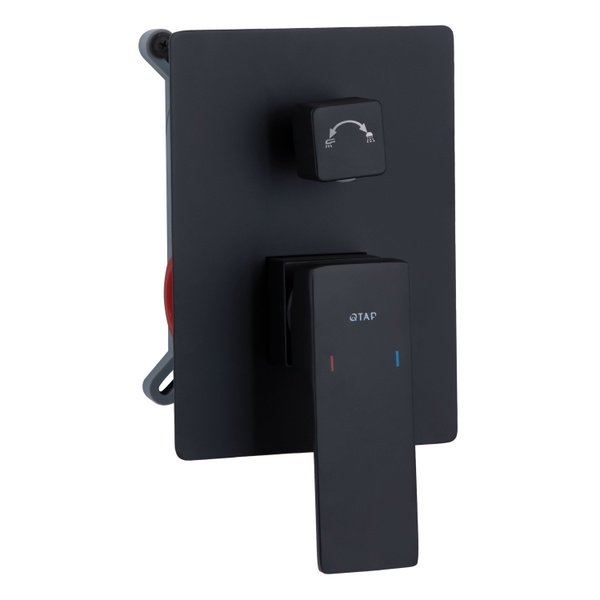 Душова система для душу Qtap Gemini прихованого монтажу на два споживачі Black Matt (QTGEM113BLM45697)