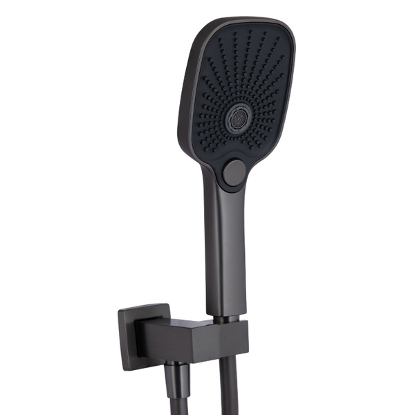 Душова система для душу Qtap Gemini прихованого монтажу на два споживачі Gunmetal Black PVD (QTGEM113GMB45698)