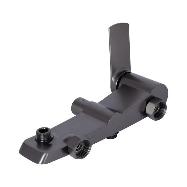 Душова система для душу Qtap Slavonice на два споживачі Gunmetal Black PVD (QTSLA110GMB45913)