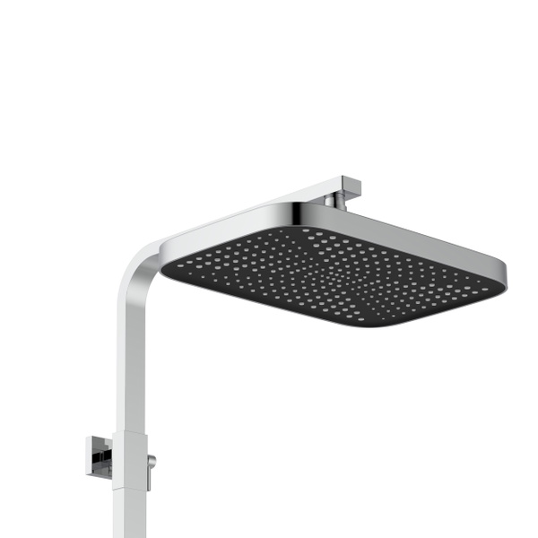 Душова система для кабіни Qtap Capricorn на три споживачі (з виливом) 53103KNC Chrome