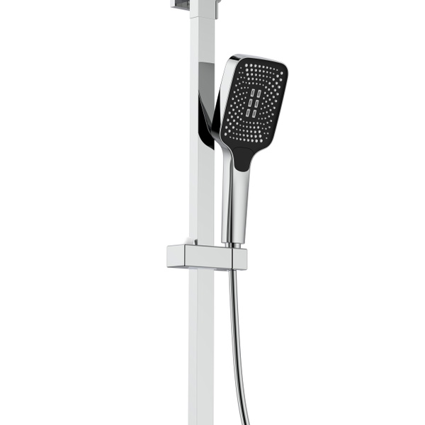 Душова система для кабіни Qtap Capricorn на три споживачі (з виливом) 53103KNC Chrome