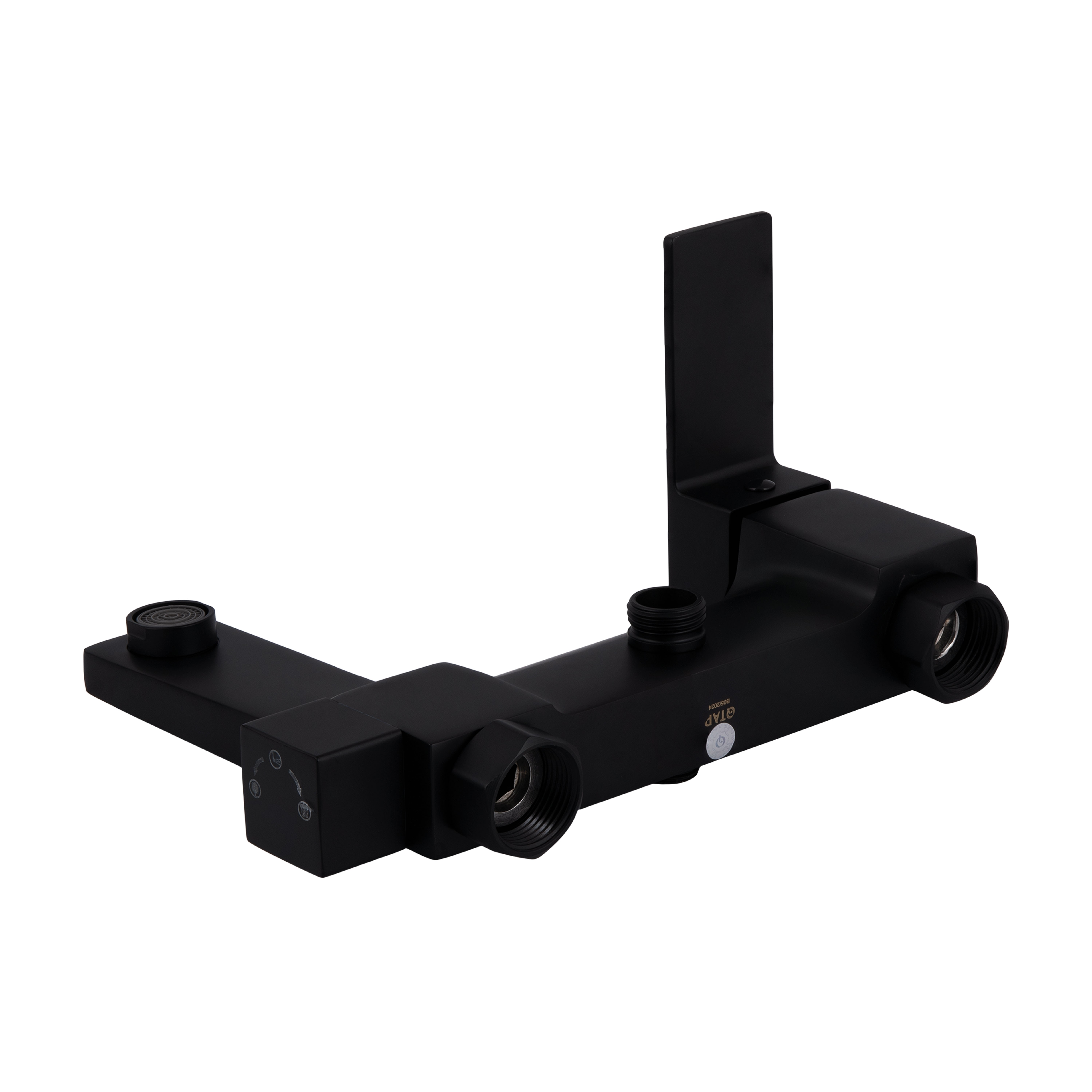 Душова система універсальна Qtap Gemini на три споживачі (з виливом) Black Matt (QTGEM111BLM45686)