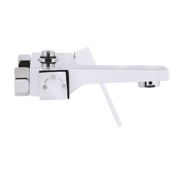Душова система універсальна Qtap Gemini на три споживачі (з виливом) Chrome/White (QTGEM111CRW45687)