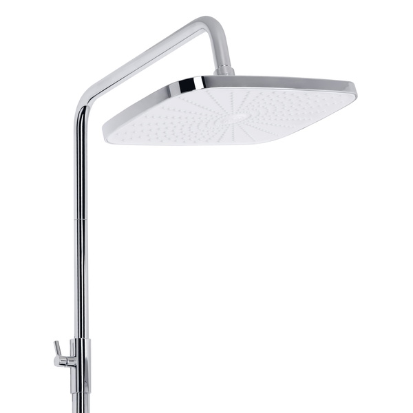 Душова система універсальна Qtap Gemini на три споживачі (з виливом) Chrome/White (QTGEM111CRW45687)