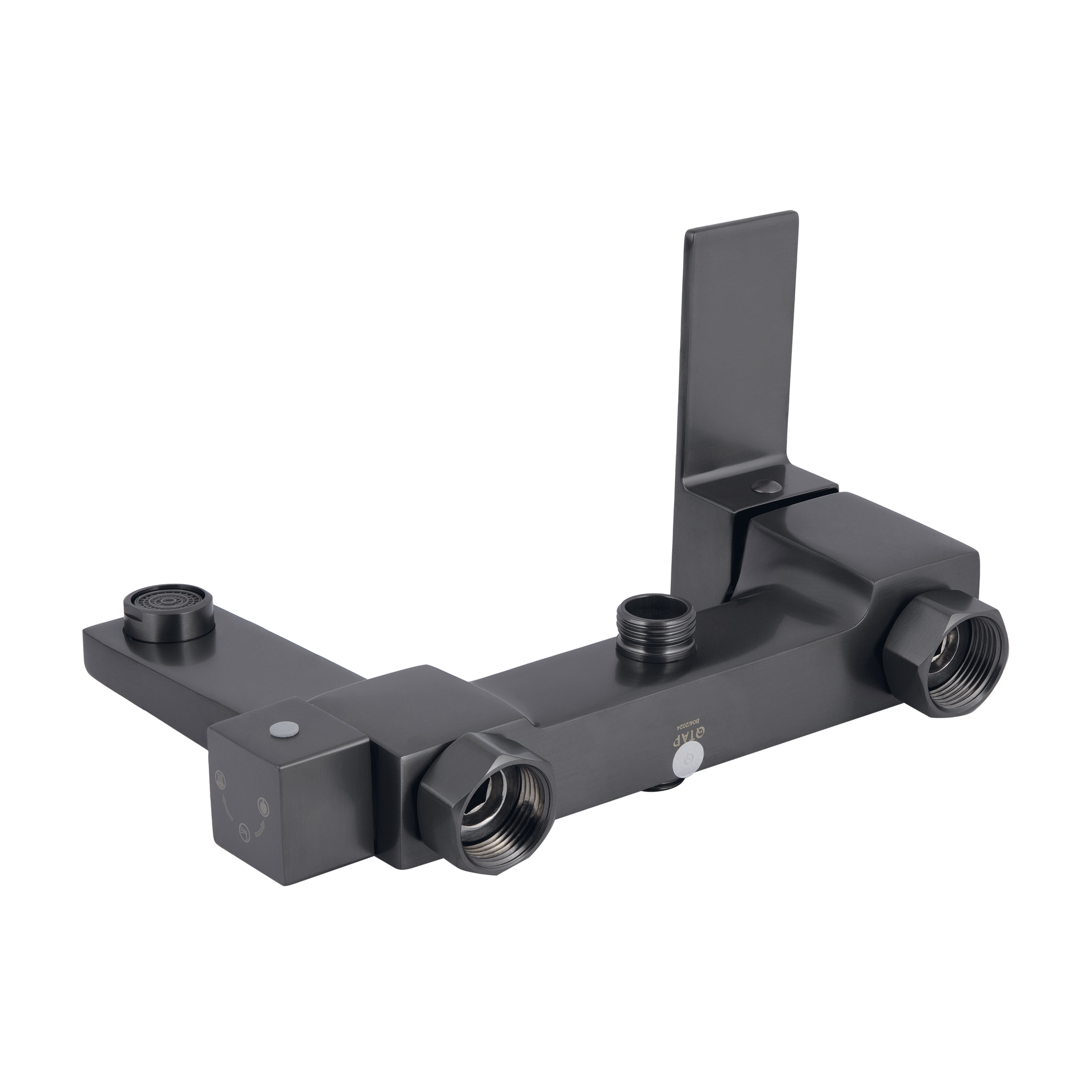Душова система універсальна Qtap Gemini на три споживачі (з виливом) Gunmetal Black PVD (QTGEM111GMB45688)
