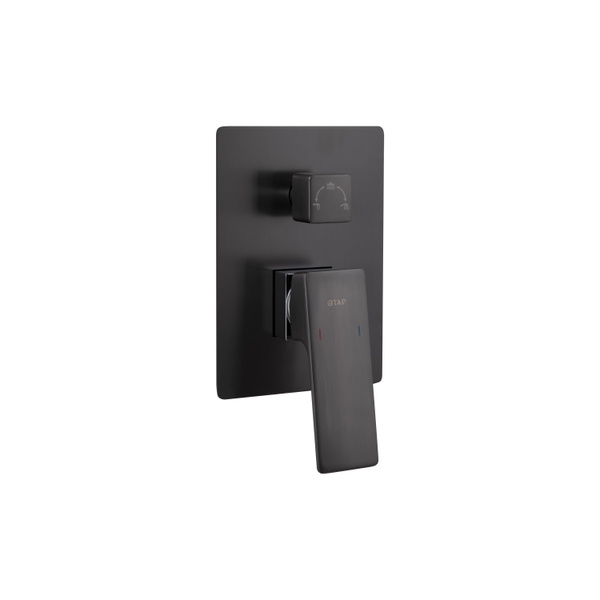 Душова система універсальна Qtap Gemini прихованого монтажу на три споживачі Gunmetal Black PVD (QTGEM114GMB45704)