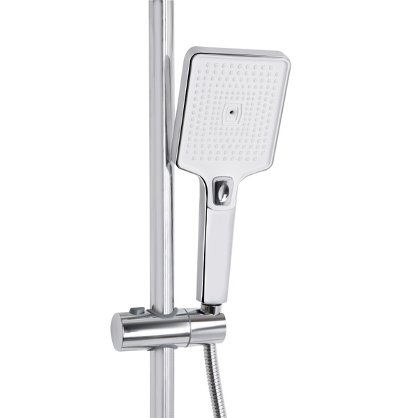 Душова система універсальна Qtap Presto на три споживачі (з виливом) Chrome/White (QTPRE111CRW45580)