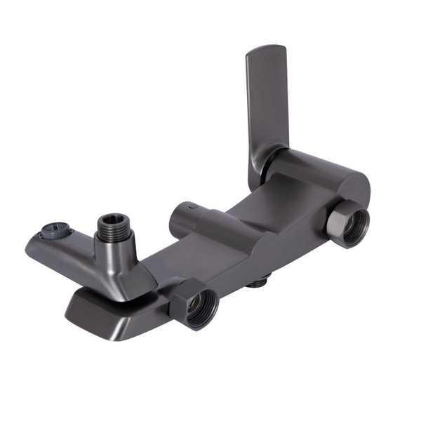 Душова система універсальна Qtap Slavonice на три споживачі (з виливом) Gunmetal Black PVD (QTSLA111GMB45910)
