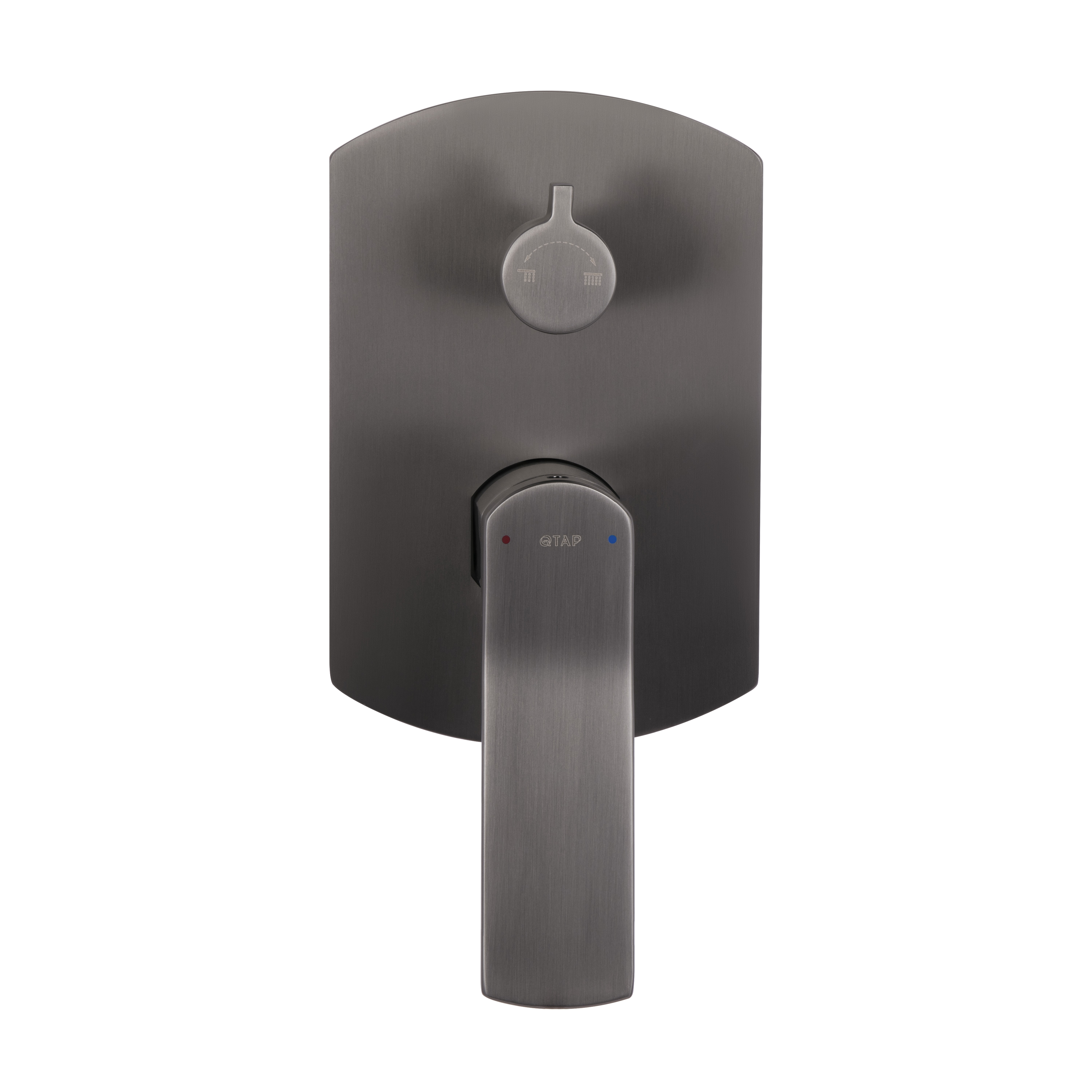 Душова система універсальна Qtap Slavonice прихованого монтажу на два споживачі Gunmetal Black PVD (QTSLA113GMB45899)