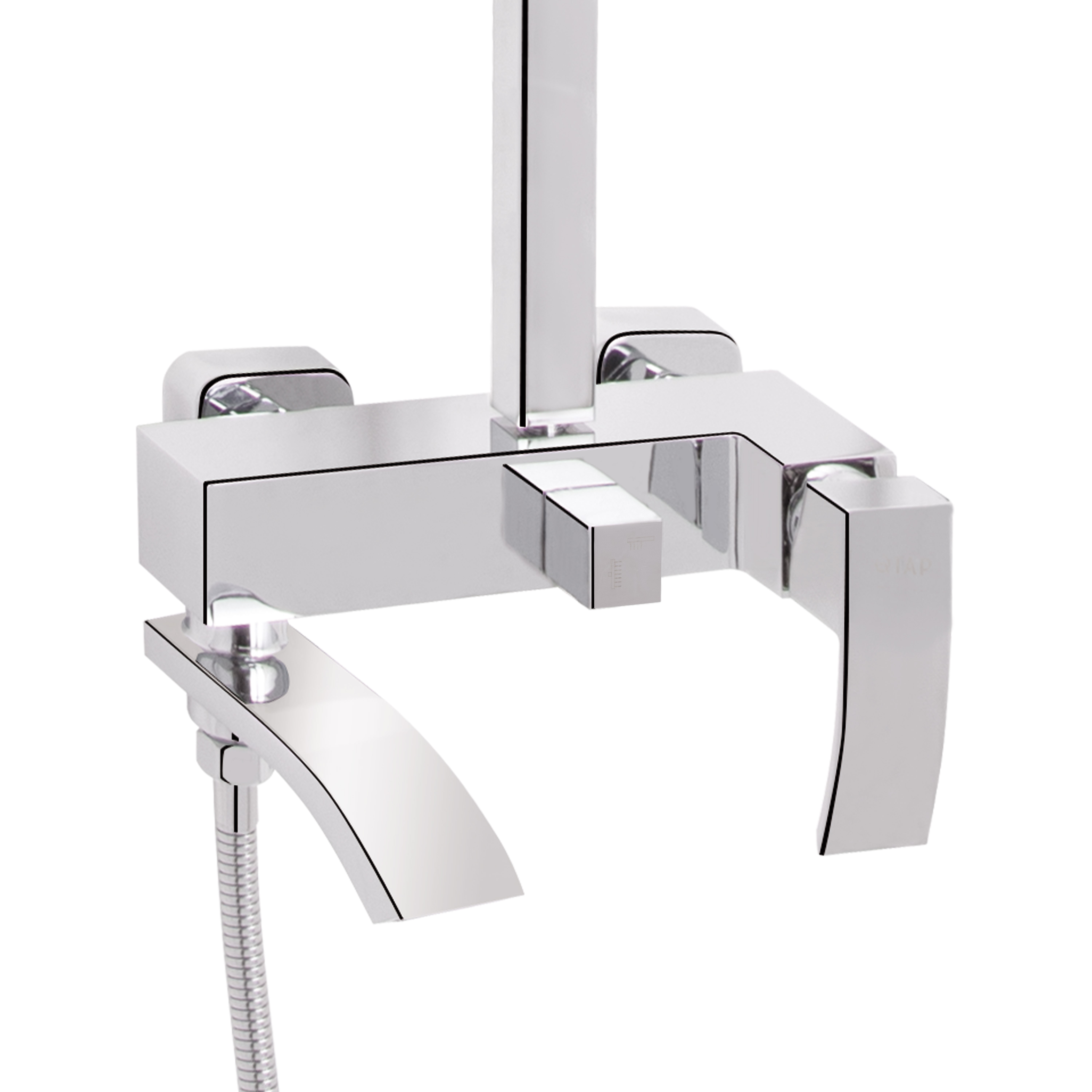 Душова система універсальна Qtap Swan Cascada на три споживачі (з виливом) Chrome (QTSWA111CRM45566)