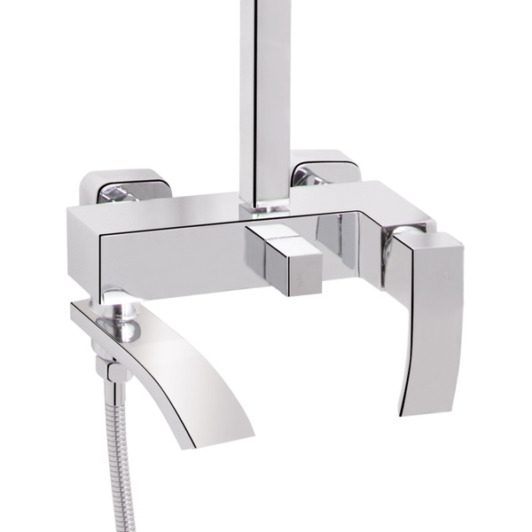 Душова система універсальна Qtap Swan Cascada на три споживачі (з виливом) Chrome (QTSWA111CRM45566)