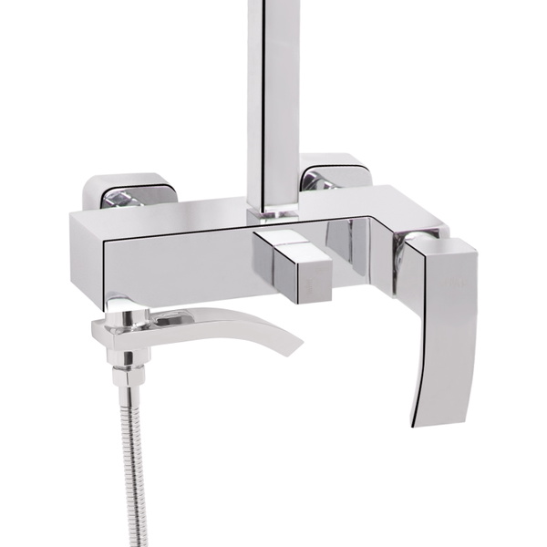 Душова система універсальна Qtap Swan Cascada на три споживачі (з виливом) Chrome (QTSWA111CRM45566)