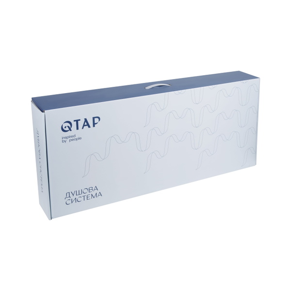 Душова система універсальна Qtap Swan Cascada на три споживачі (з виливом) Chrome/White (QTSWA111CRW45570)