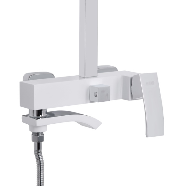 Душова система універсальна Qtap Swan Cascada на три споживачі (з виливом) Chrome/White (QTSWA111CRW45570)