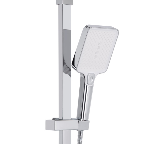 Душова система універсальна Qtap Swan Cascada на три споживачі (з виливом) Chrome/White (QTSWA111CRW45570)