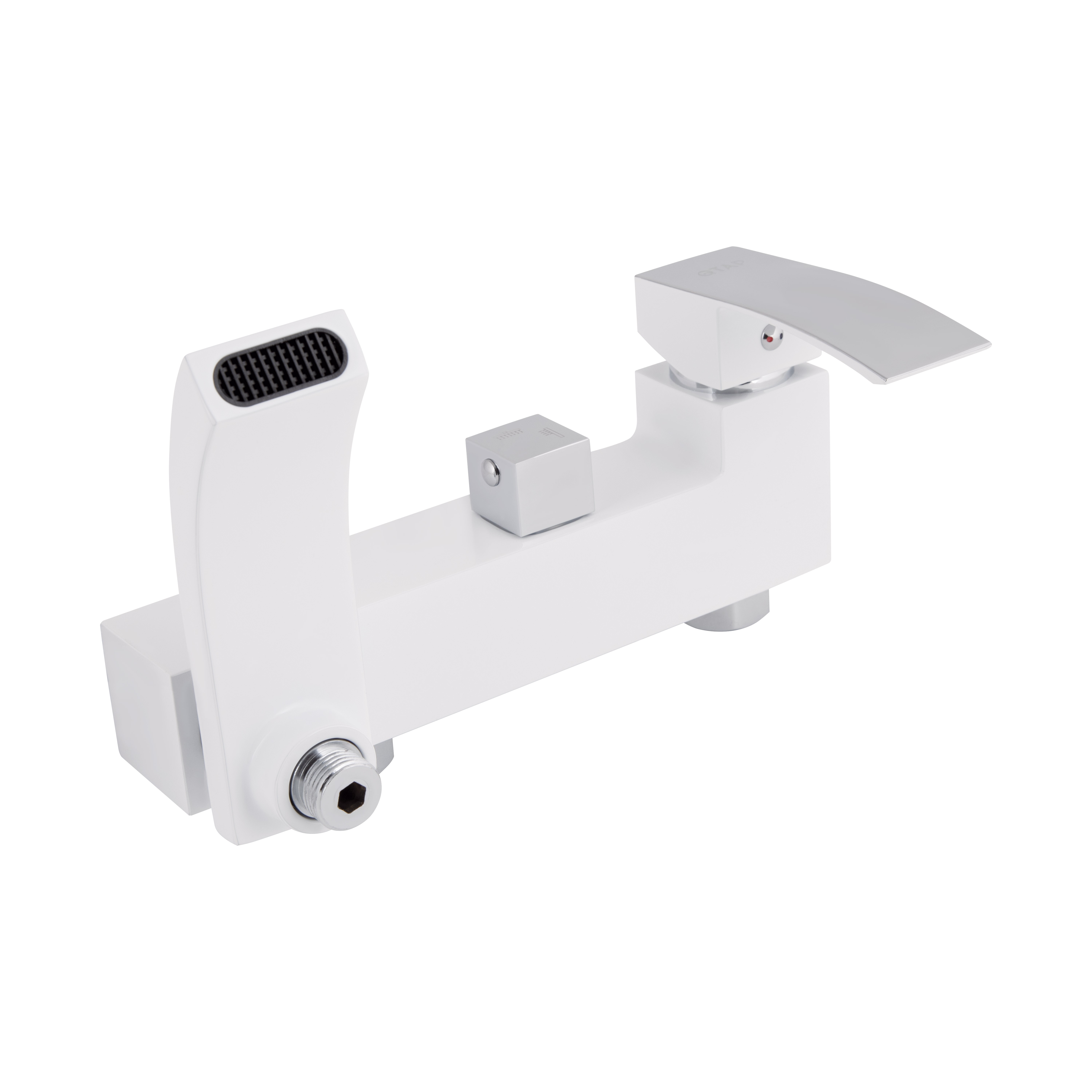 Душова система універсальна Qtap Swan Cascada на три споживачі (з виливом) Chrome/White (QTSWA111CRW45570)