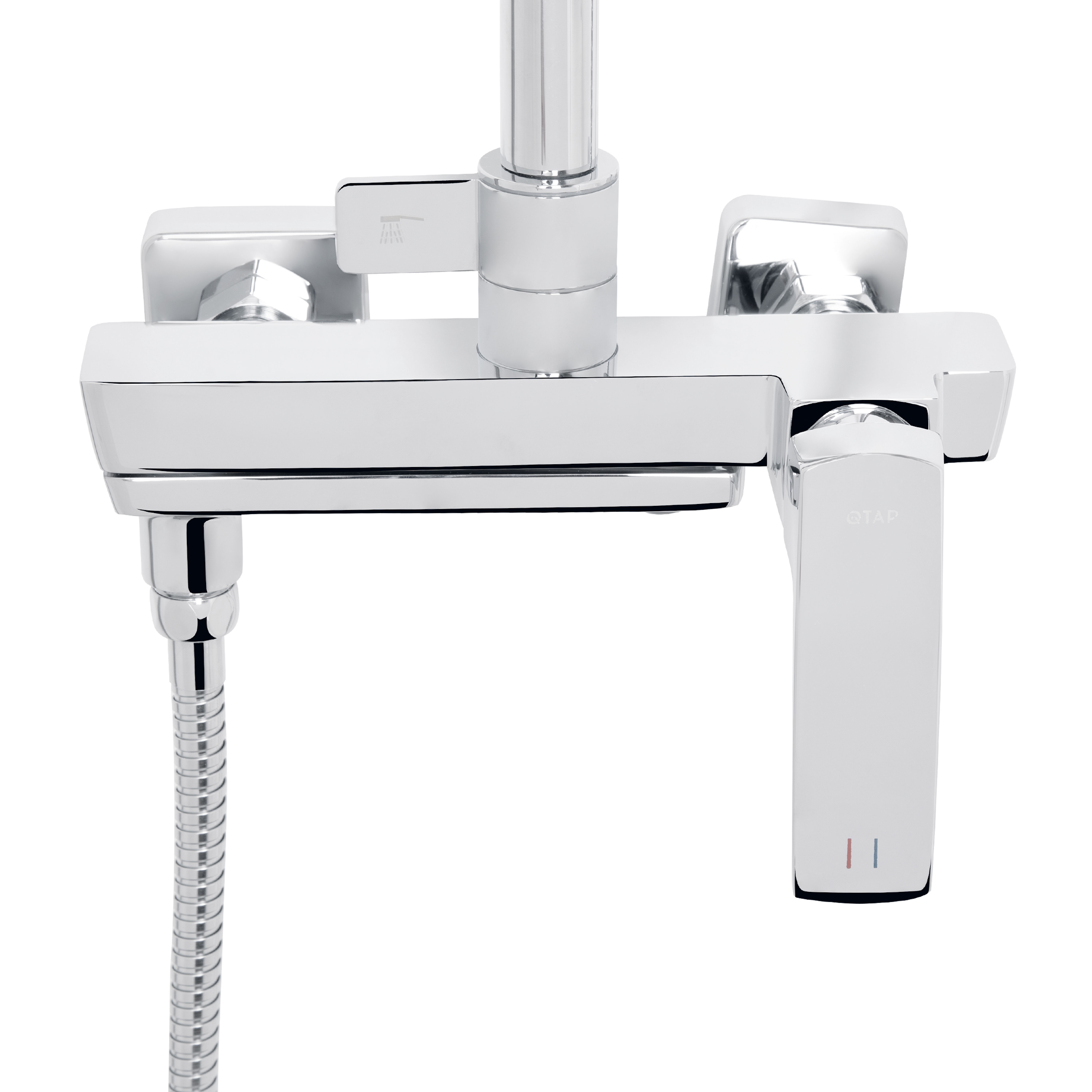 Душова система універсальна Qtap Tern на три споживачі (з виливом) Chrome (QTTER1112CRM47592)