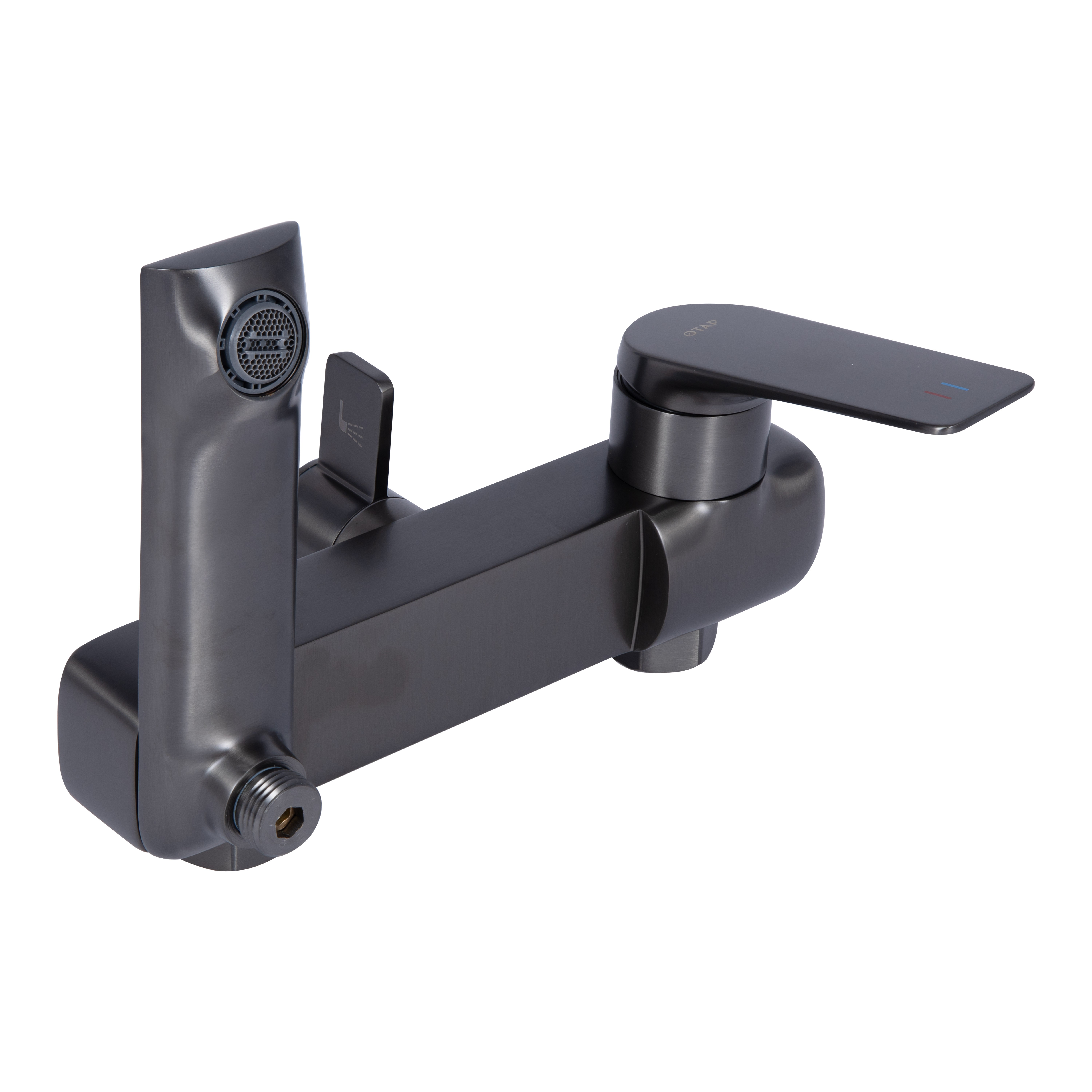 Душова система універсальна Qtap Vlasta New на три споживачі (з виливом) Gunmetal Black PVD (QTVLA111GMB45651)