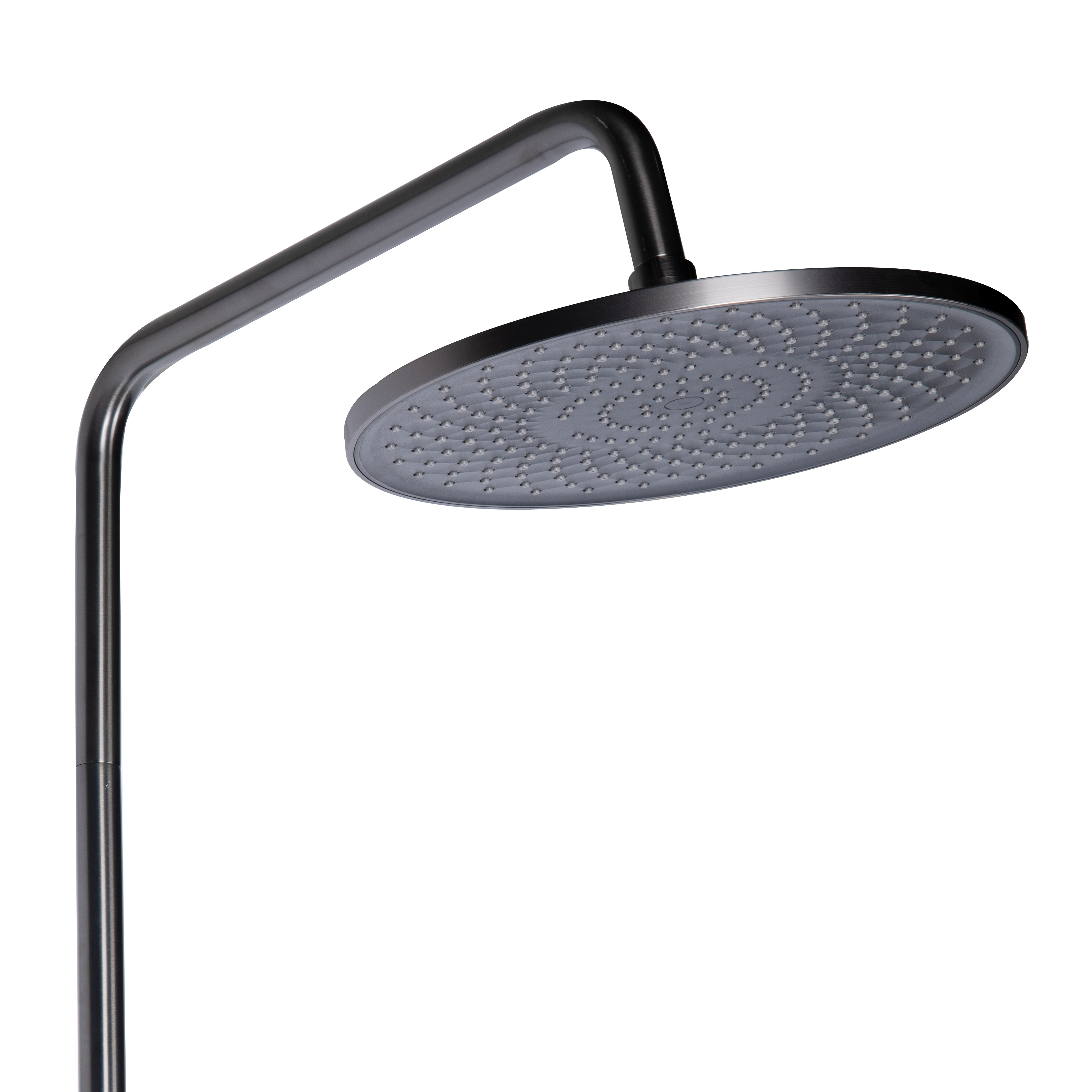 Душова система універсальна Qtap Vlasta New на три споживачі (з виливом) Gunmetal Black PVD (QTVLA111GMB45651)