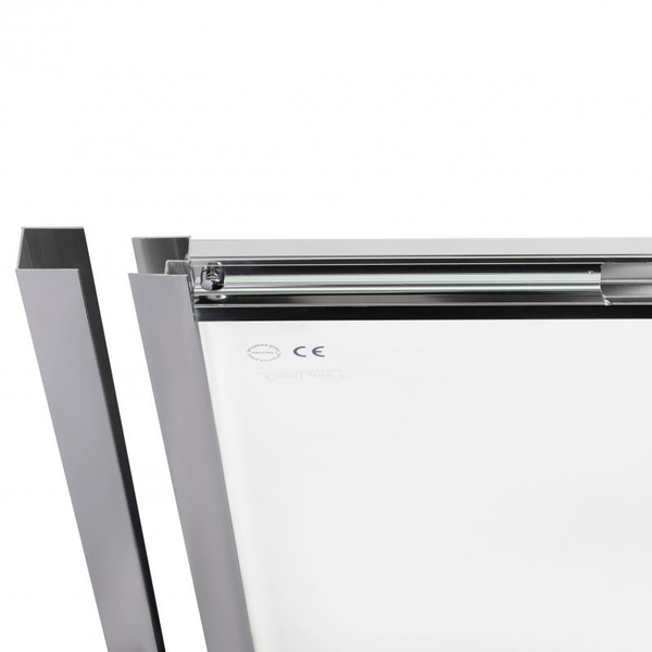 Душові двері в нішу Qtap Taurus CRM201-11.C6 97-108 х 200 см, скло Clear 6 мм, покриття CalcLess
