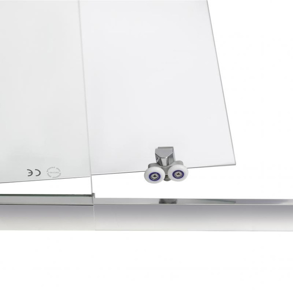 Душові двері в нішу Qtap Taurus CRM201-11.C6 97-108 х 200 см, скло Clear 6 мм, покриття CalcLess