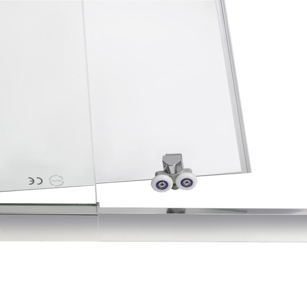 Душові двері в нішу Qtap Taurus CRM2012-13.C6 120-130 х 200 см, скло Clear 6 мм, покриття CalcLess