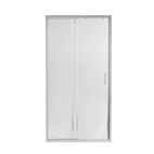 Душові двері в нішу Qtap Taurus CRM209-1.C6 90-100 х 200 см, скло Clear 6 мм, покриття CalcLess