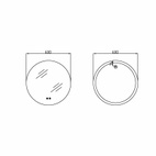 Дзеркало Lidz Astra R600 з LED-підсвічуванням Touch, з антизапотіванням, димером, рег. яскравості (LDASR60049289)