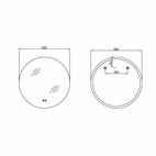 Дзеркало Lidz Astra R800 з LED-підсвічуванням Touch, з антизапотіванням, димером, рег. яскравості (LDASR80049290)