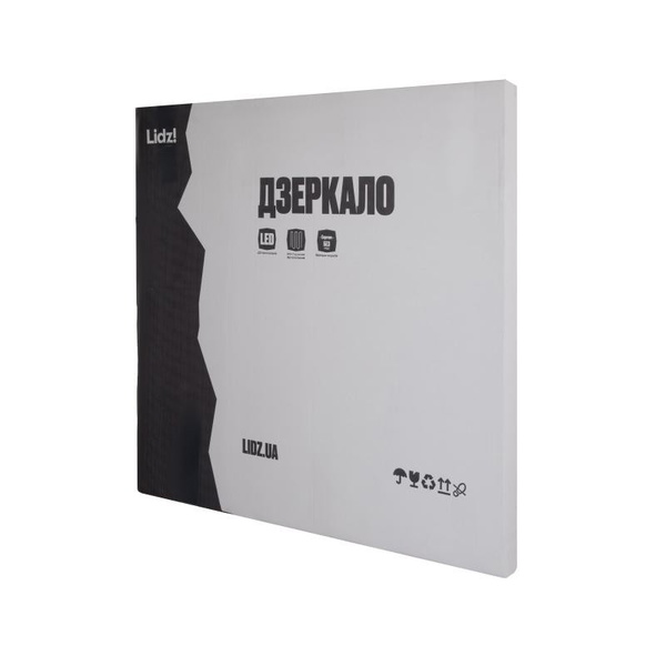 Дзеркало Lidz Astra R800 з LED-підсвічуванням Touch, з антизапотіванням, димером, рег. яскравості (LDASR80049290)