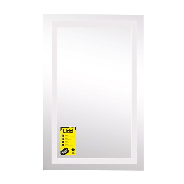Дзеркало Lidz Kubis 500 х 800 з LED-підсвіткою Touch, з антизапотіванням, димером, рег. яскравості (LD78LF9365080)
